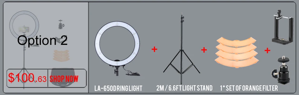 Andoer LA-650D 5500 K 40 W 600 светодиодный кольцо света комплект фотографическое освещение Studio/телефон/видео фотографии кольцо ла