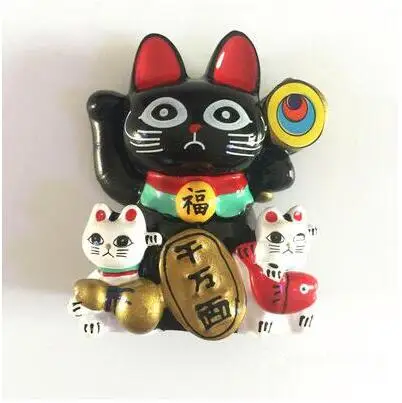 Гром ворота башня, башня, Lucky Cat, смола, 3D магниты на холодильник, Япония, сувениры для туристов, холодильник, магнитные наклейки, домашний декор - Цвет: 010