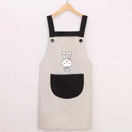 Корейский модный фартук, фартук для дома, кухни, для приготовления пищи, водонепроницаемый, маслостойкий женский милый комбинезон - Цвет: 14