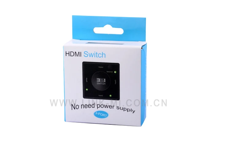 LINK-MI LM-SW09 аудио видео мини HDMI 301 переключатель коробка через HDMI кабель для HDTV