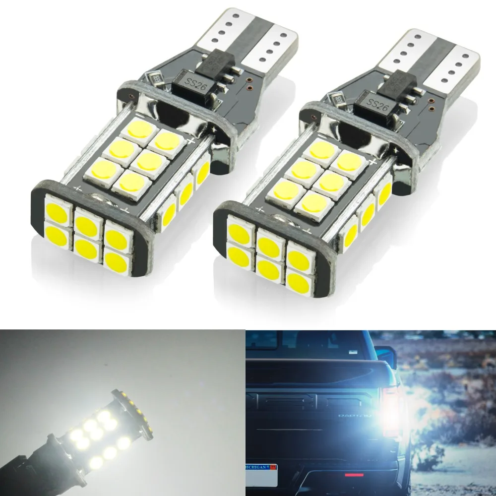 YIJINSHENG 2 шт. яркая Ошибка Canbus 3030 Chipsets T15 912 W16W 921 светодиодный лампы для резервного