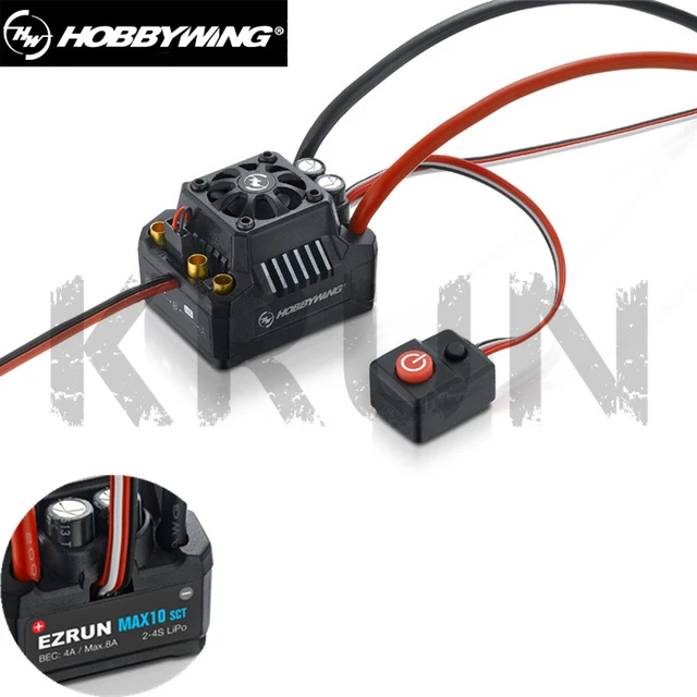 1 шт. 100% Hobbywing EZRUN Max10 120A ESC водонепроницаемый бесщеточный 1/10 SCT RC Hobby Truck MAX10 120A|Детали