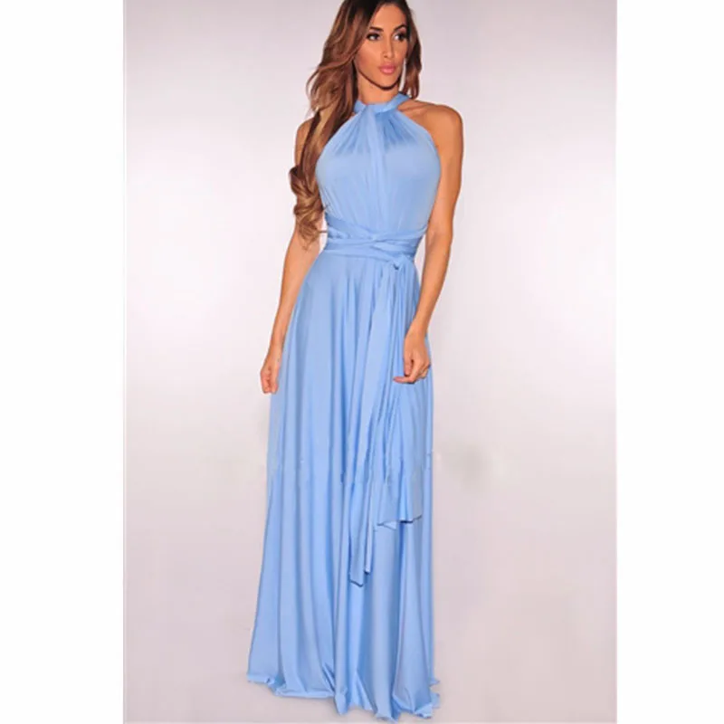 sexy dress Женское платье, длинное летнее богемное платье-трансформер, повседневные бандажные Вечерние платья на выпускной, Клубные, бесконечные, многоканальные, макси платья - Цвет: sexy dress