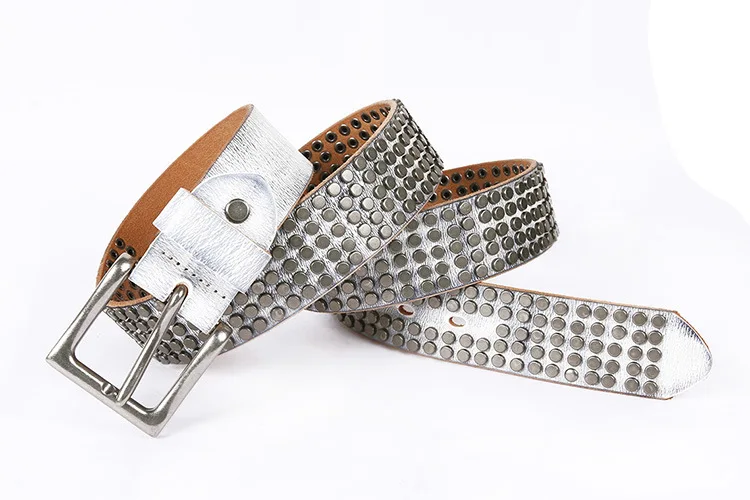Free Shipping,2018 punk style fashion,100% Real cowhide buckle belt.brand genuine leather rivet belts,vintage gift