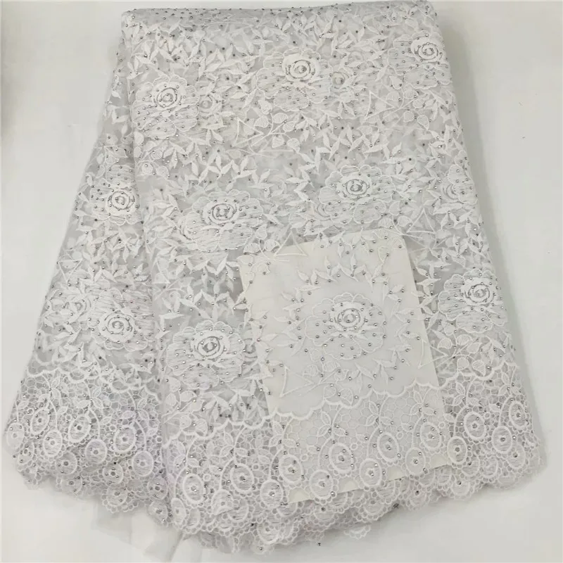 

2019 Latest Nigeria Swiss Laces High Quality Swiss Voile Laces stones Switzerland Cotton African Dry Lace Fabric For Man Women