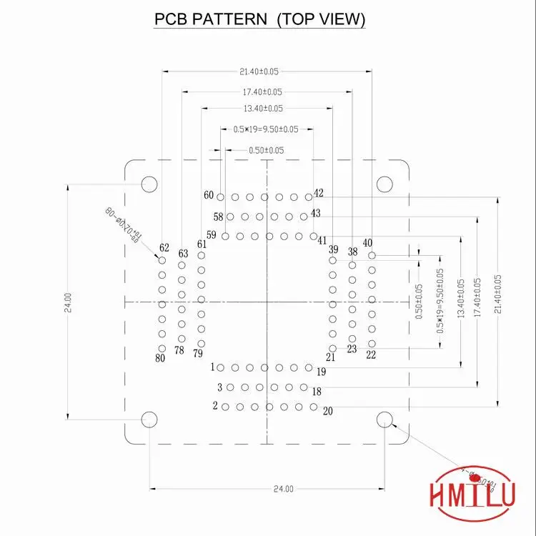 Тестовый адаптер TQFP80 FQFP80 QFP80 OTQ-80-0.5-02 Burn in Test Socket шаг 0 5 мм IC Body Size 12x12 | Обустройство