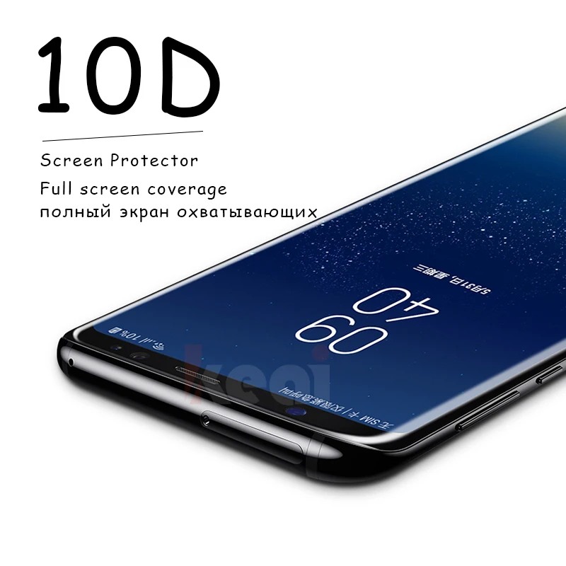 10D полное покрытие из закаленного стекла для Samsung Galaxy A7 2108 Note 9 8 Защита экрана для Galaxy S8 S9 A6 A8 Plus S7 Edge пленка
