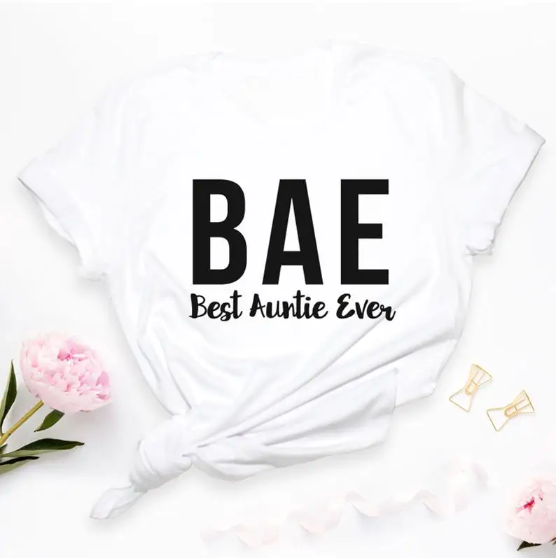Skuggnas New Arrival Best Auntie Ever T-Shirt Gift Birthday Present for Aunt Christmas For Bae Shirt |