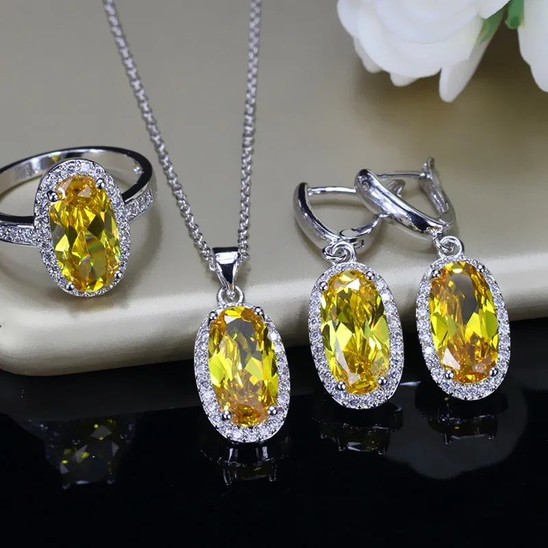 Женский комплект из 3 предметов BeaQueen серебряные ювелирные изделия 925 пробы