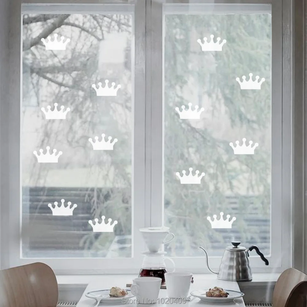 Queen King crown wall stickers nursery Multi piece sticker pattern for glass tile Fros028 | Дом и сад