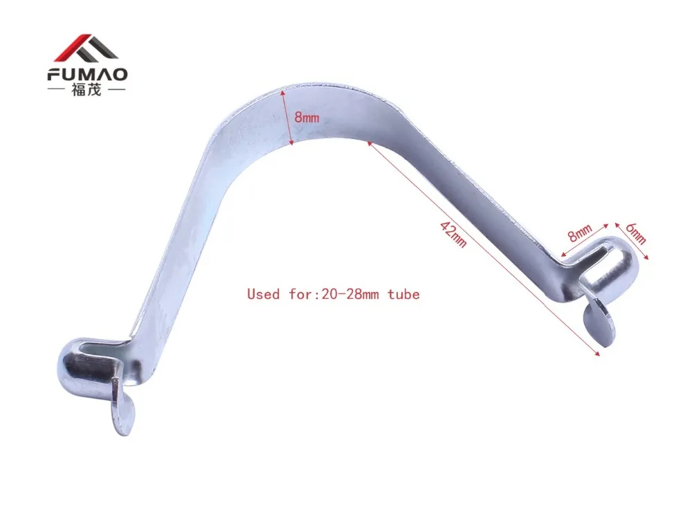 

Manufacture 65mn spring tube tent button clip,V Shape Button Spring Clip used for 20-28mm tube