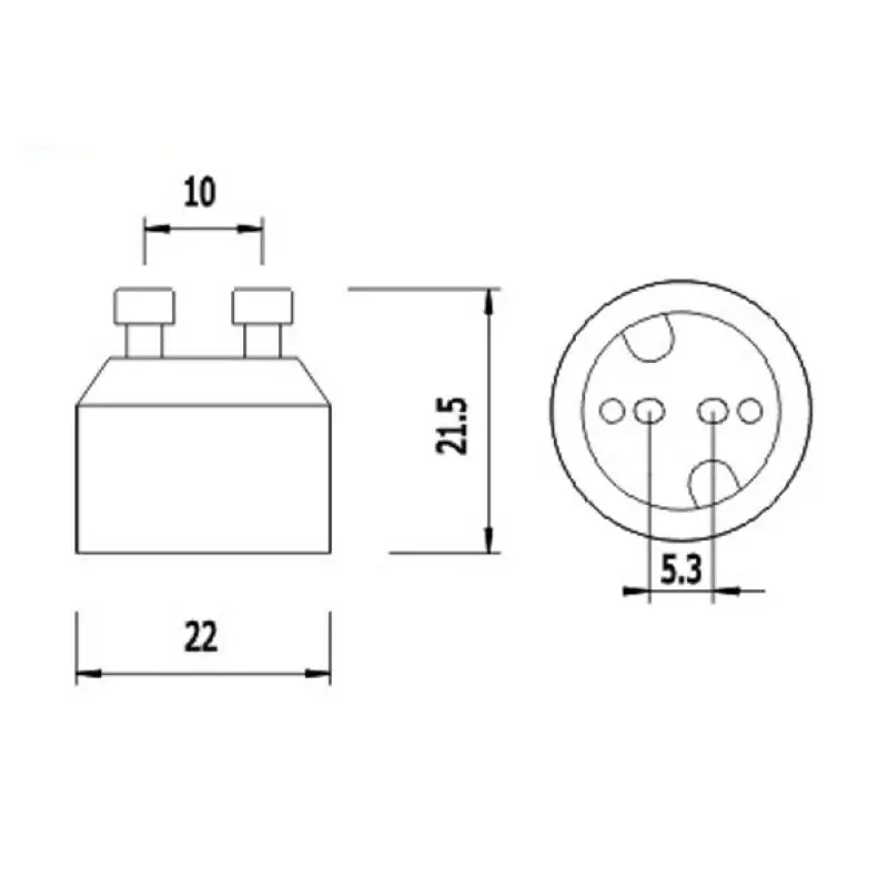 

( 300 pcs/lot ) GU10 to MR16 Lamp Base Socket Bulb Holder Adapter Fireproof Material Halogen LED Light Adapter Converter