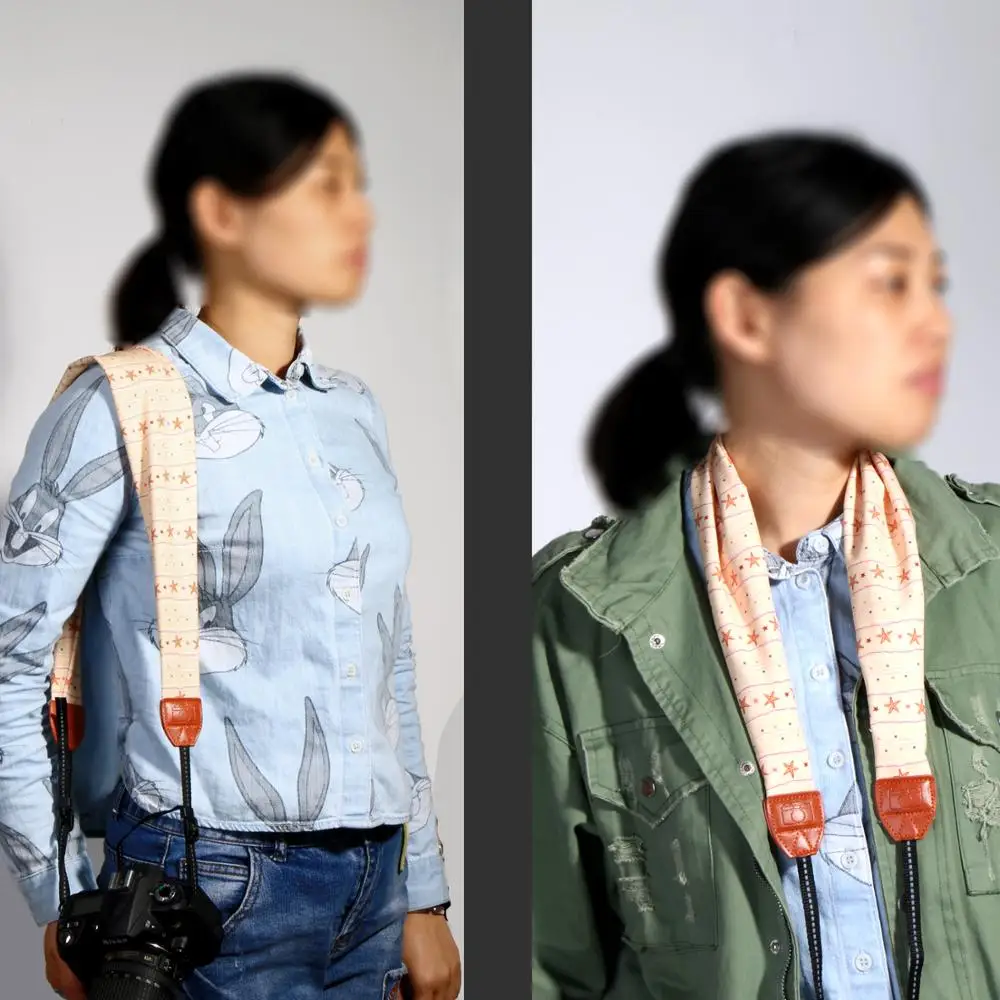 Универсальная регулируемая DSLR камера плечевой шейный ремень Ткань цветочный шарф для CANON NIKON SONY Leica Pentax Olympus