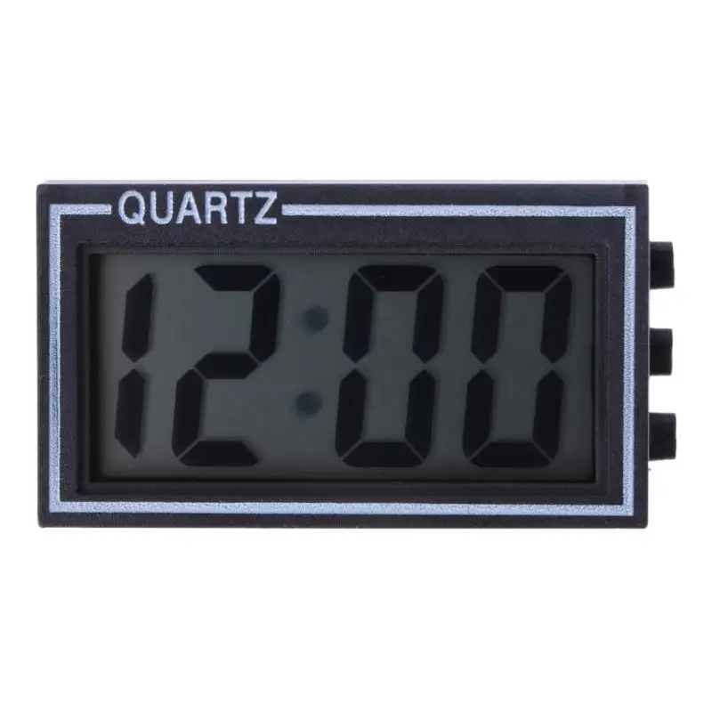 Mini Lighted Digital Car Clock Auto Car Truck Dashboard Date Time Calendar Black Vehicle Electronic Digital Clock