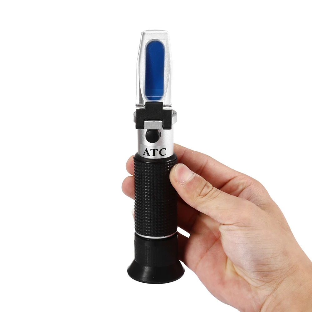 0-32 Brix Refractometer Sugar Beer ATC Spirits Tester Alcohol(single scales) Adjustable Manual Focusing Aluminum | Инструменты