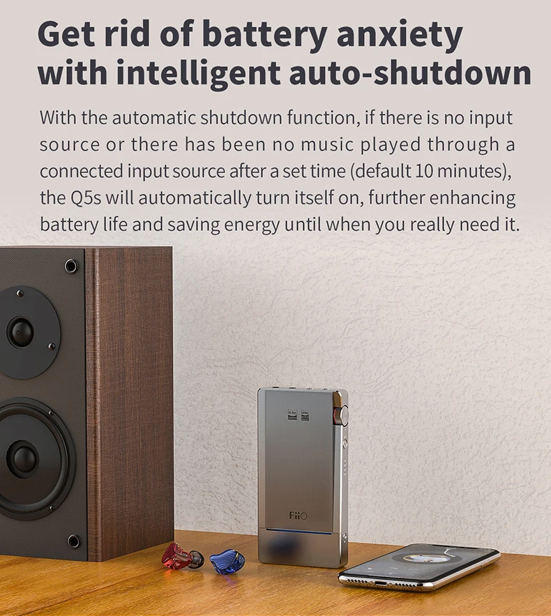 FiiO Q5s Bluetooth 5,0 Dual AK4493EQ DSD256 PCM 768 k/32 бит ЦАП и усилитель USB ЦАП усилитель для iPhone/компьютера/Android/sony