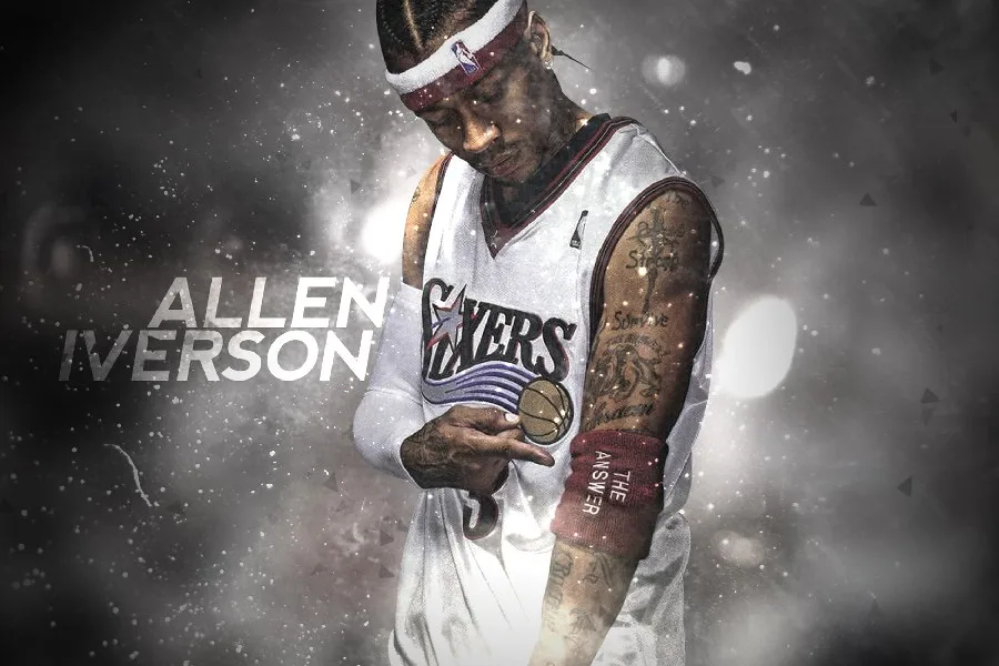 DIY рамка ответ Аллен Iverson MVP баскетбольные плакаты и печать домашний декор