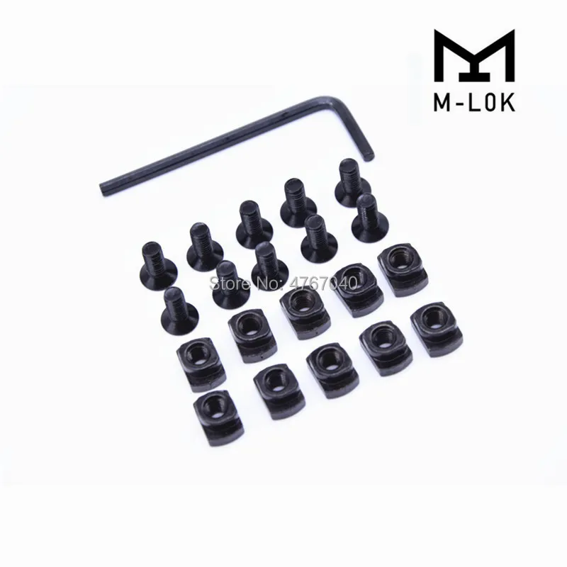 10 шт. M-LOK mlok болт и гайка Замена для MLOK поручень секций Охота