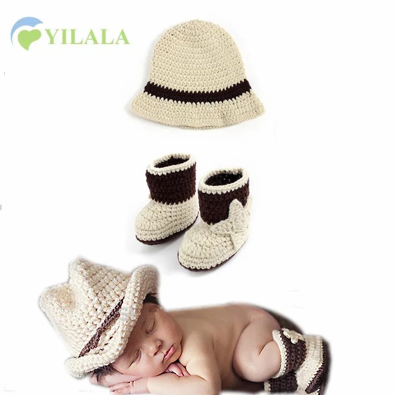 Комплекты для новорожденных из 2 предметов модные ковбойские детские вязаные