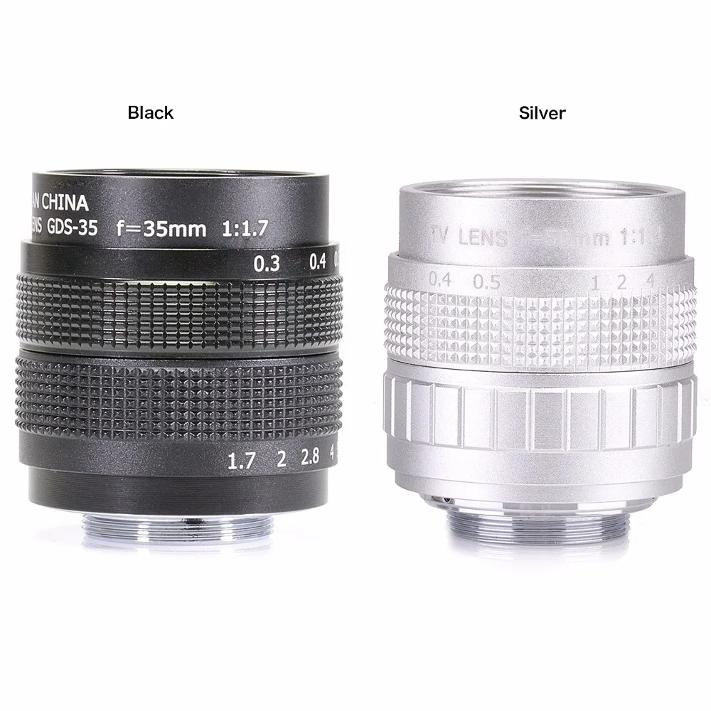 Объектив камеры fujian CCTVcamera 35 мм f1.7 объектив с креплением для Olympus canon fuji nikon Sony NEX 5 3 7