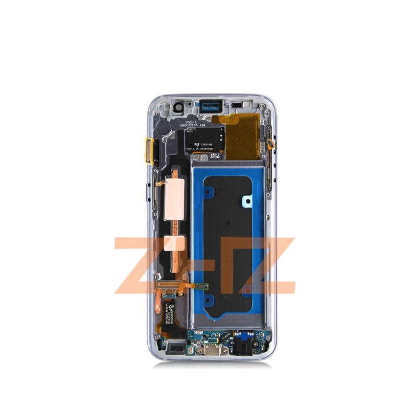 Super amoled для Samsung Galaxy S7 ЖК-дисплей G930F дигитайзер сенсорного экрана в сборе с рамкой
