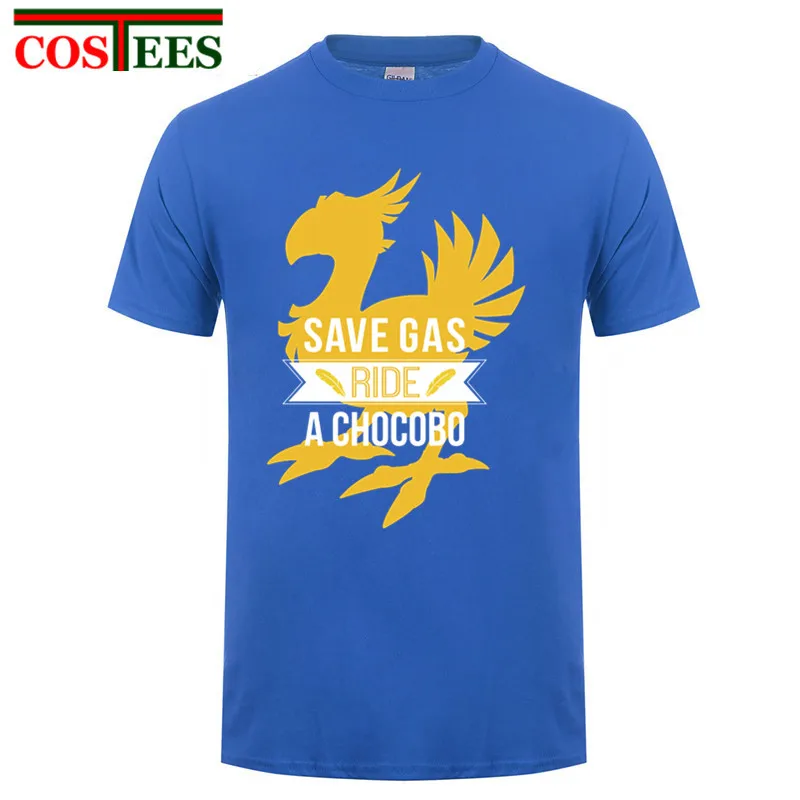 Ride a Chocobo Футболка мужская футболка с коротким рукавом 2017 новые Забавные футболки