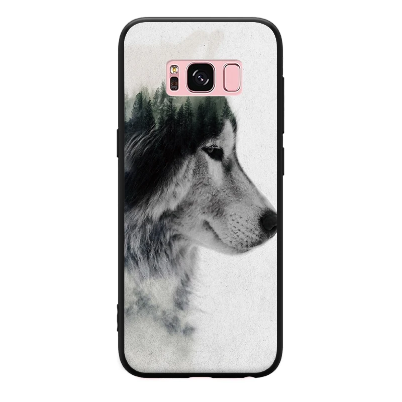 Модный мужской крутой животный узор с волком для Samsung Galaxy A3 A5 A8 J3 J5 J7 2015 2016 2017 2018