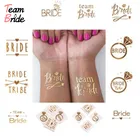 Набор из 10 предметов, временная татуировка для девичника, племени невесты, Золотая наклейка будущая Невеста, товары для свадьбы