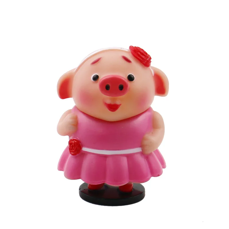 Piggy Girl Pink Милые украшения для приборной панели автомобиля мультфильм детские игрушки со свинками для автомобиля украшения Забавная фигурка кукол автомобильный аксессуар авто интерьерный орнамент подарки - Название цвета: Piggy Girl Pink