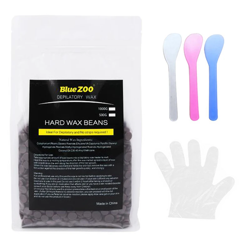 BlueZOO 500 г кофе восковые бобы выгодная цена комплект для ваксации крем удаления