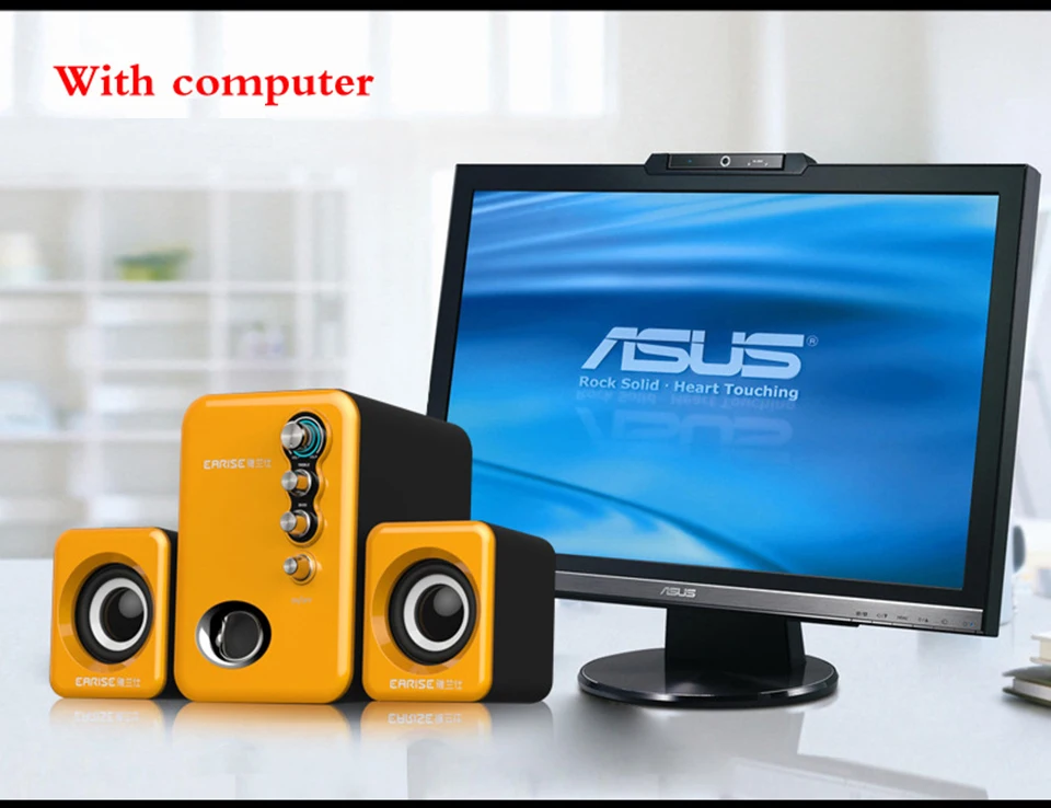 Лучшая аудиосистема Q8 HiFi динамик s настольный мультимедиа Мини Компьютерная
