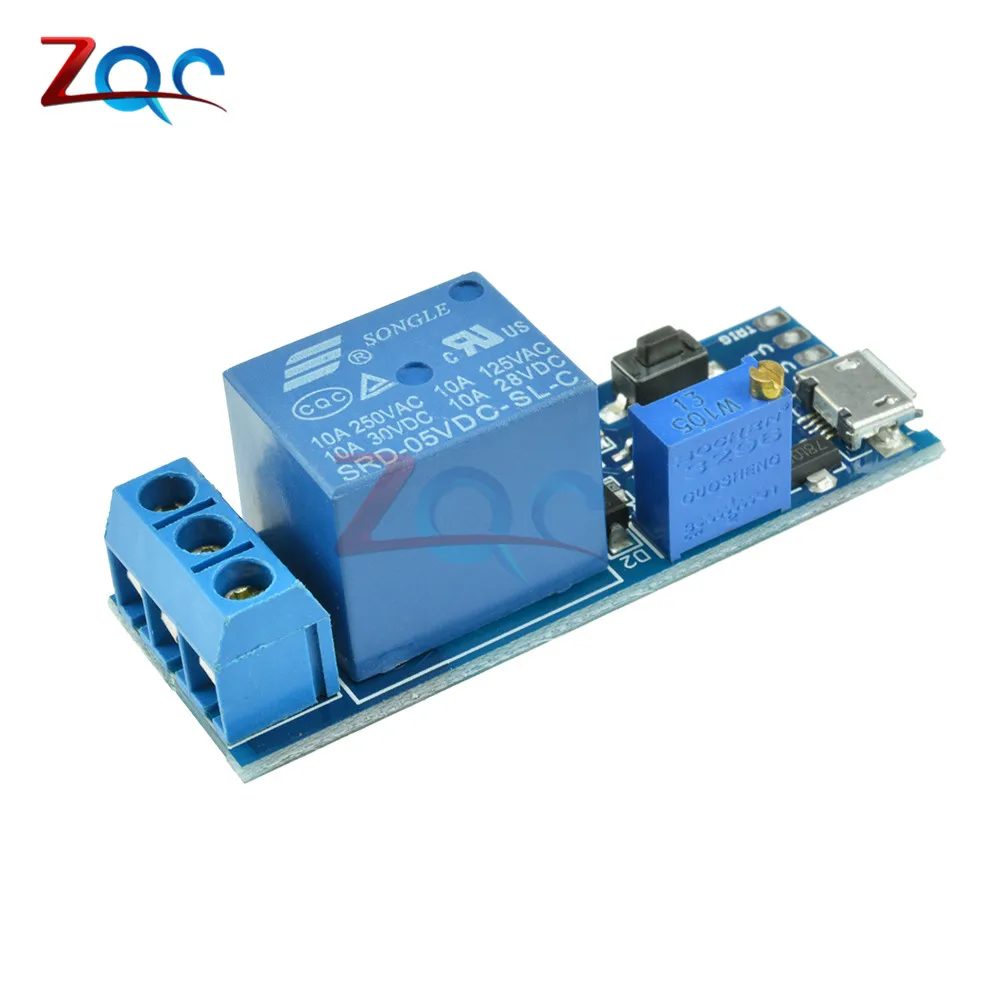 Реле с регулируемой задержкой питания Micro USB 5 30 В постоянного тока|delay relay|relay timerdelay