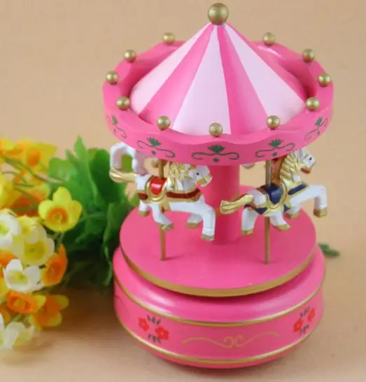 Музыкальные коробки Bless анимированные классические 4 Лошадь Go круглые