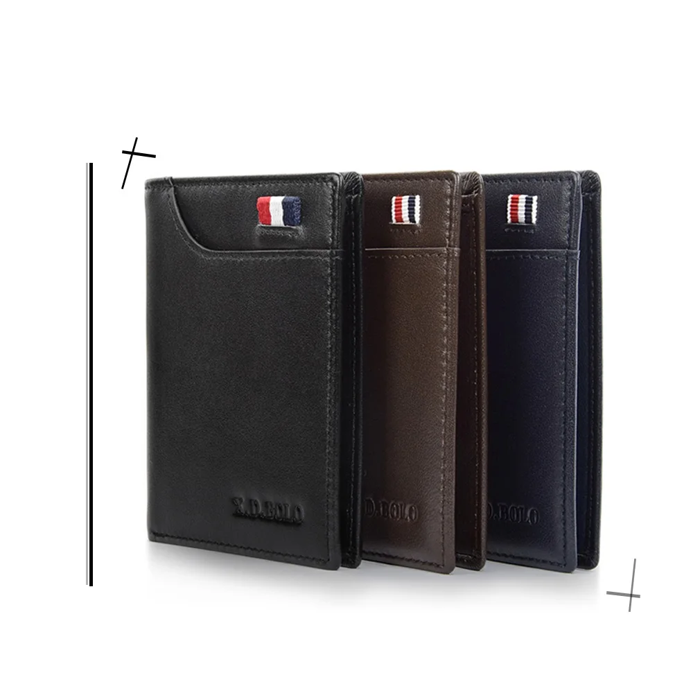 Мужской кожаный кошелек винтажный короткий тонкий|Мужские кошельки| |