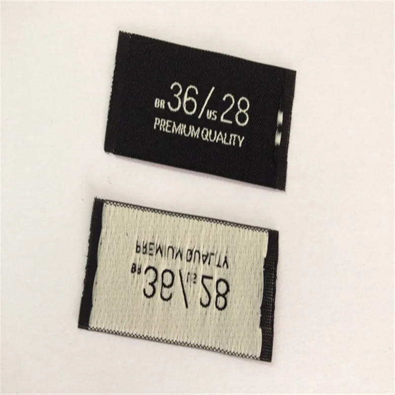 

Customized Garment Woven Label For Clothing Size label