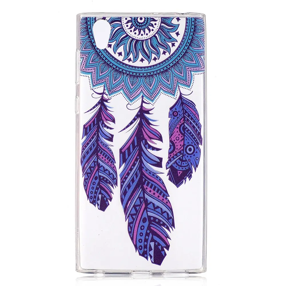 Черное перо девушка башня цветок крышка для Sony XZ1 Compact L1 чехол прозрачный ТПУ