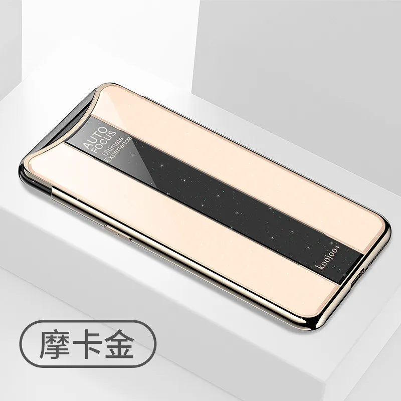 Чехол для OPPO Find X с гальваническим покрытием, мягкий клеящийся органический стеклянный чехол для OPPO RX17 Neo A7 AX7 AX5 A7X R17 R15 Pro - Цвет: Золотой