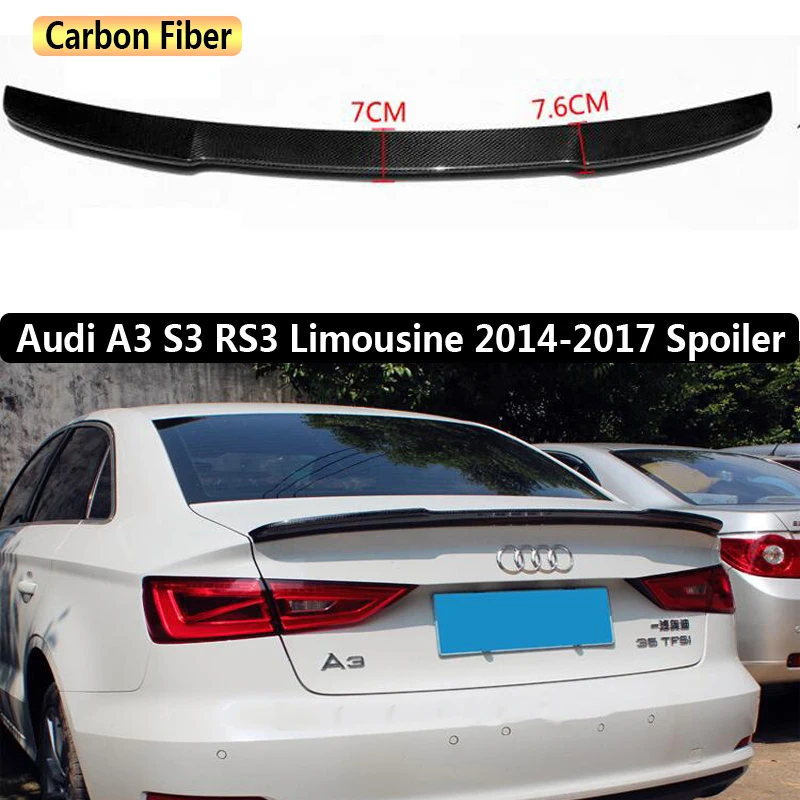 Для Audi A3 S3 RS3 лимузин 2014-2017 заднее крыло спойлер магистральные загрузки крылья