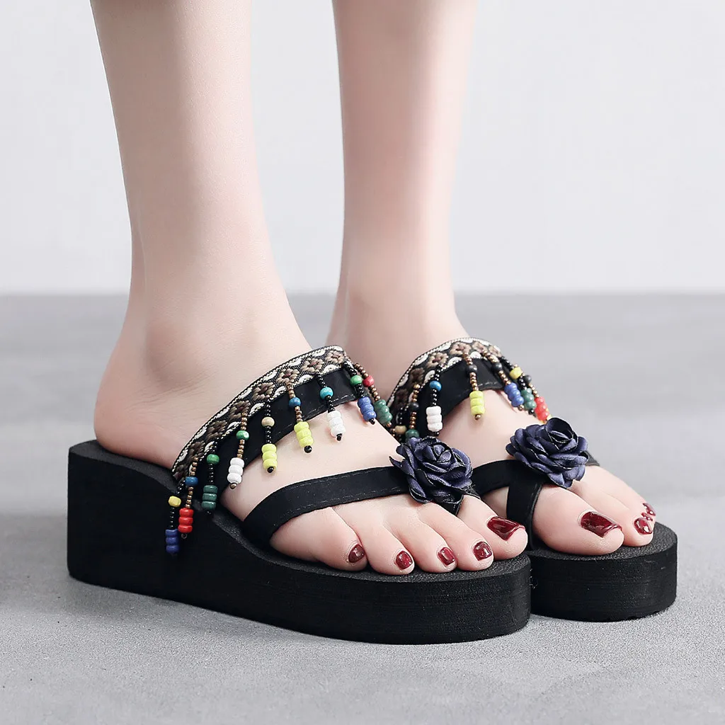 SAGACE/женские босоножки на высоком каблуке Пляжные Нескользящие Вьетнамки в