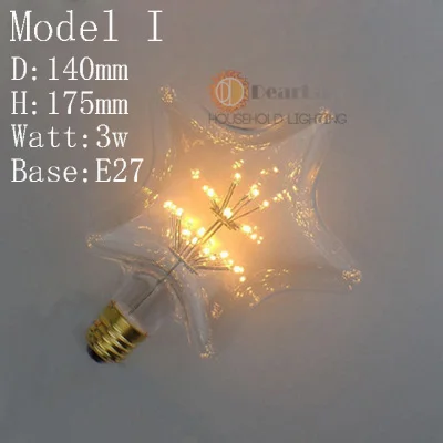 220 V-240 V E27 винтажный Ретро светодиодный светильник Эдисона 4W ST64/A19/G80 внутренний светодиодный светильник, Ночной светильник, рождественские подарки(BM50 - Цвет: Model I E27