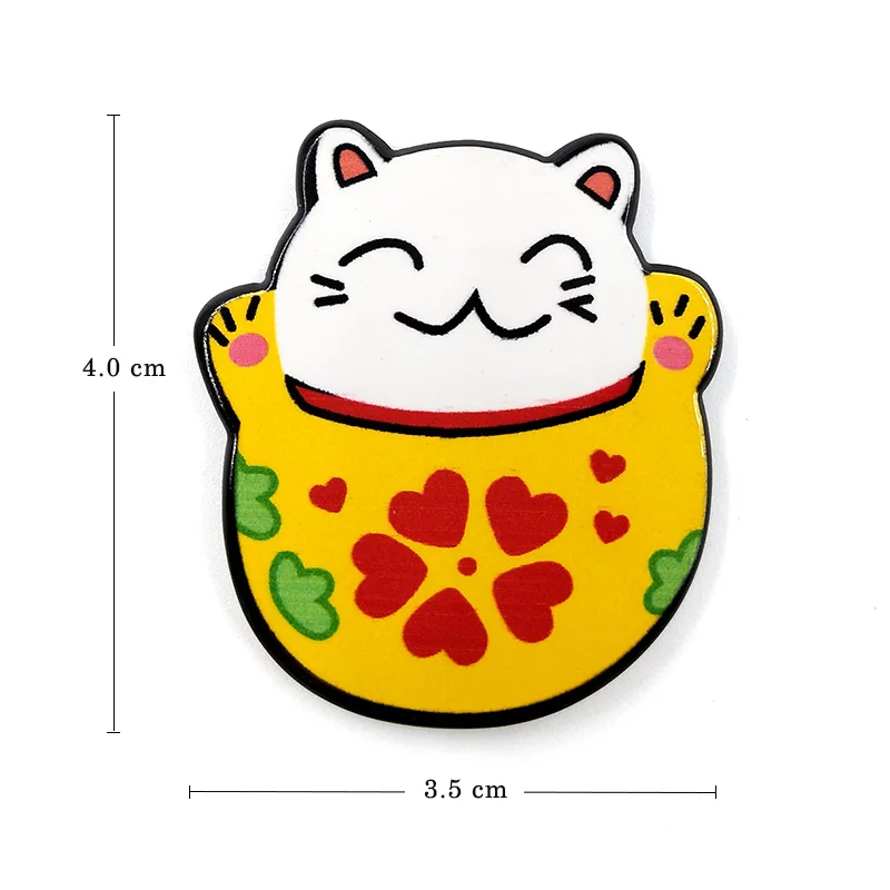 6pcs No.2 6 шт. Япония Лаки кошки магниты на холодильник мультфильм котенок животные белая доска стикеры холодильник ребенок размещение сообщения украшение дома - Цвет: 6pcs No.2