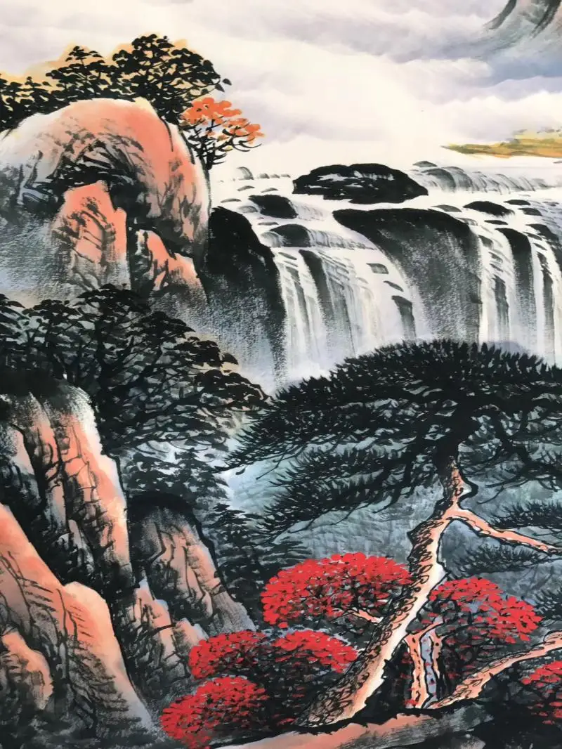 350CM large Huge - TOP foreign business gift Home OFFICE SHOP WALL Decorative art Landscape tree chinese silk painting | Дом и сад