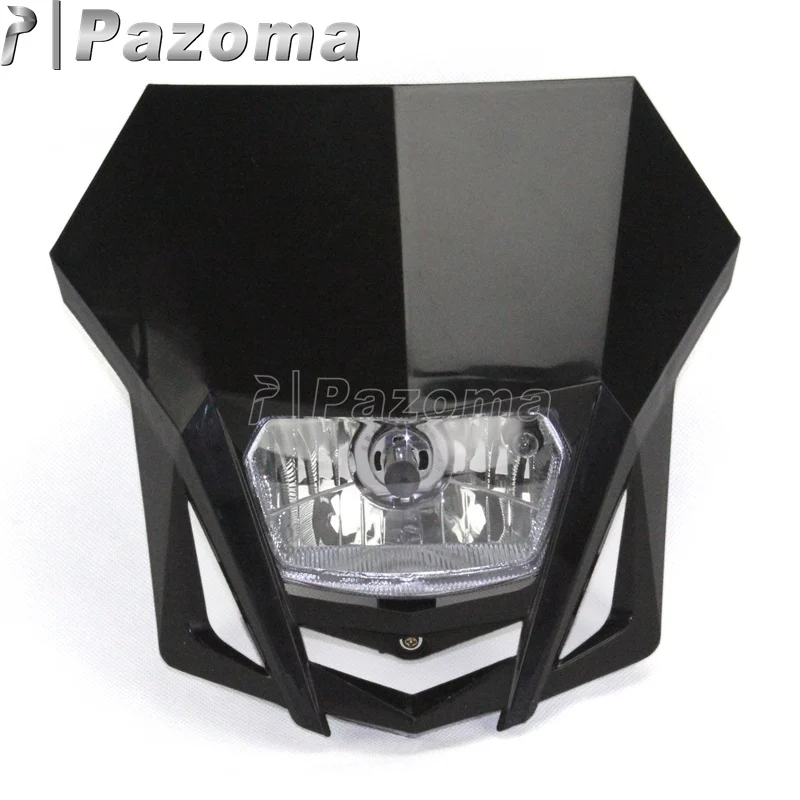 12V 35W H4 Hi/короче спереди и длиннее сзади) луч Мотокросс фар Endruro Байк супермото фара