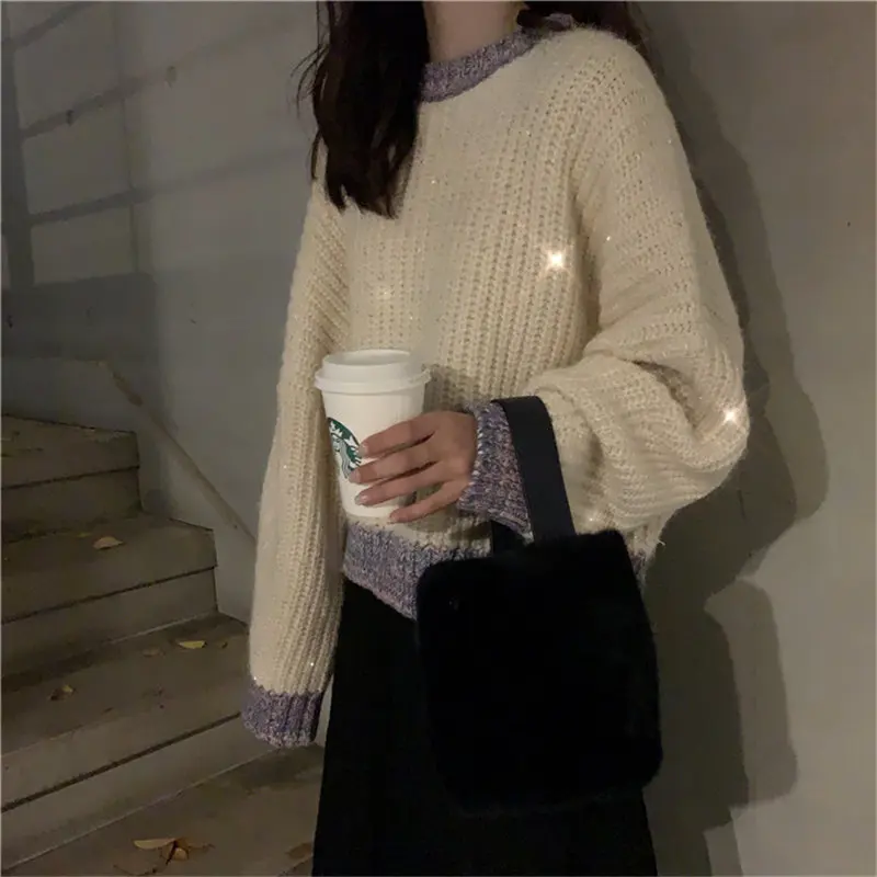 Alien Kitty New Winter Starry Sky Style High Quality Lazy Warm Sweater Sweet Outwear Pullover Fresh Elegant Stylish Free | Женская