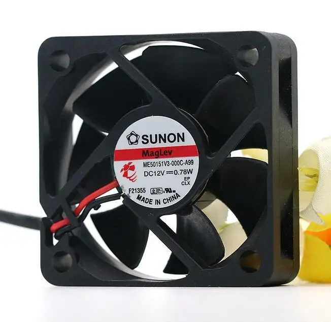 SUNON ME50151V3 000C A99 5015 5 см DC 12V 0 78 W 50*50*15 мм 2 провод Мощность Вентилятор
