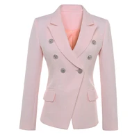 high quality new fashion 2020 runway designer blazer jacket womens lion buttons double breasted blazer jacket plus size s xxxl
