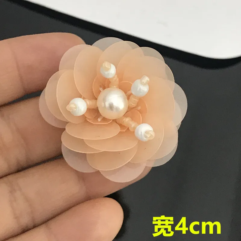 3D ручной работы Цветы из бисера патчи для одежды Сделай Сам пришить блестками
