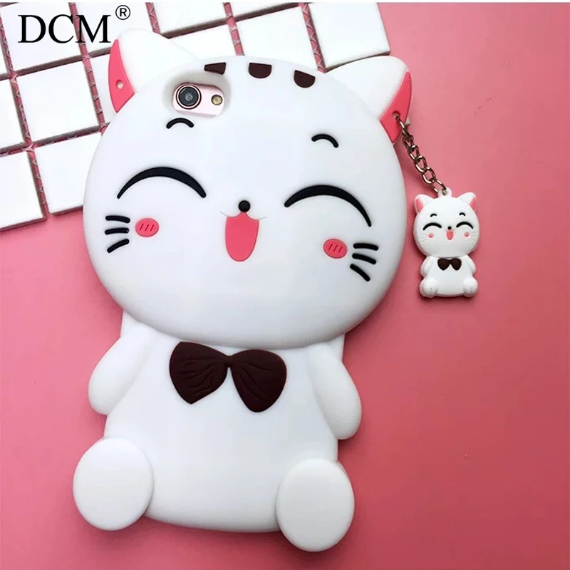 Чехол для мобильного телефона iphone 7 lucky cat мягкий чехол с милым кулоном мультяшный