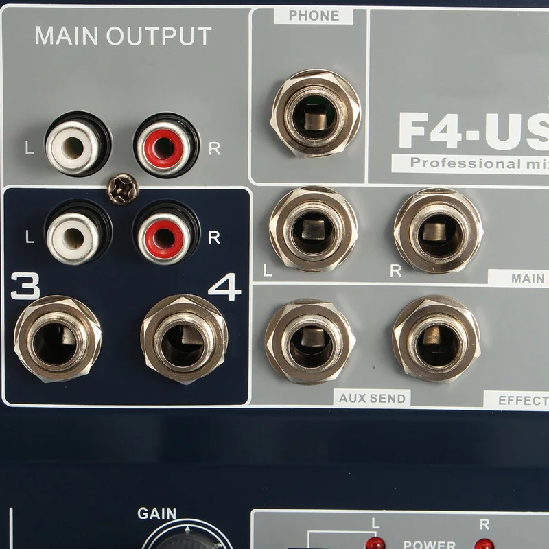 LEORY Профессиональный 4 канальный караоке микшер микрофон DJ аудио микшерный пульт