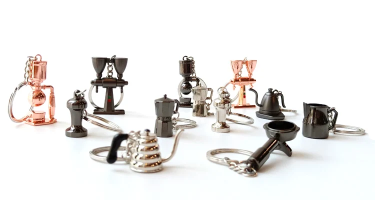 Эспрессо аксессуары для кофе брелок на подарок ручка машины для кофе Moka кувшин брелок Портативный креативный бариста кофе Темпер